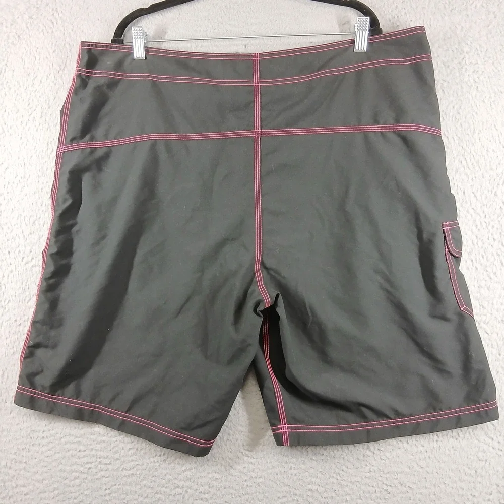 Hurley Board Shorts Phantom Black Pink Contrast Stitching Surf Swim Size 42